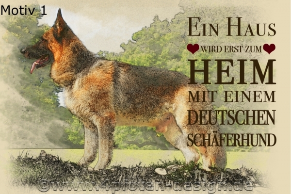 Metallschild Deutscher Schäferhund